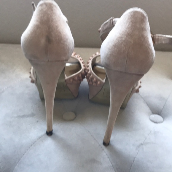 sz 7, leather platform 👠 heels. - Picture 4 of 8